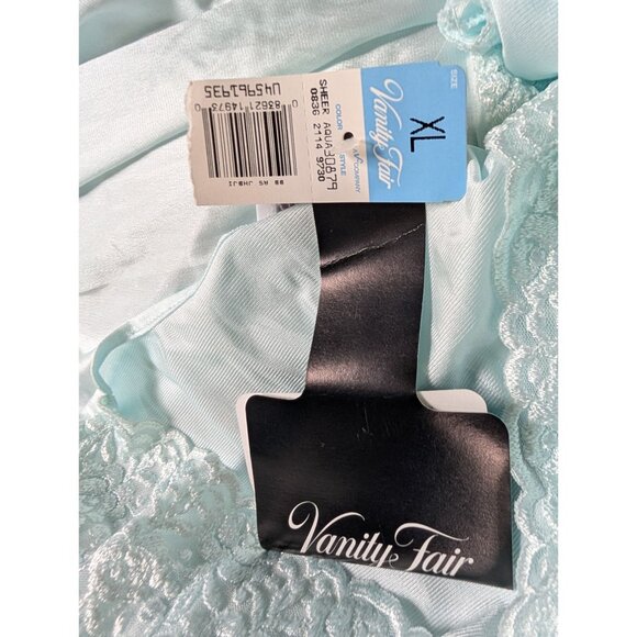 Vintage Vanity Fair XL Lace Trim Nightgown Light Blue Made In USA Sleepwear NWT - Picture 5 of 5